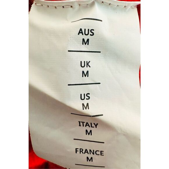 Nicholas WOOL BLEND TEXTURE CARDIGAN Red Oversized Medium - Picture 7 of 7